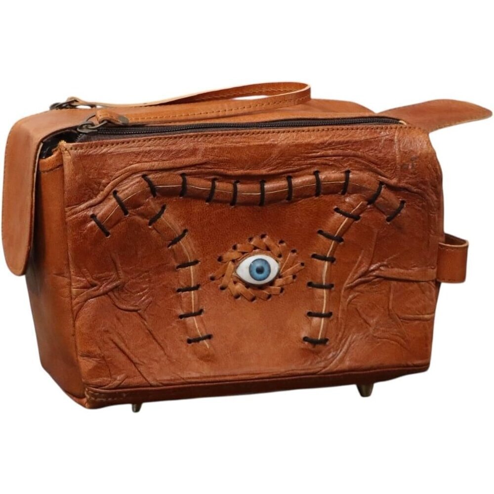 Leather Toiletry Bag Handmade Halloween Cosmetic Case Travel Organizer